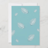 Invitation Baby shower minimaliste manuscrit bleu garçon (Dos)