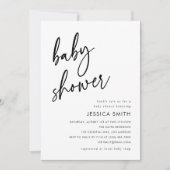 Invitation Baby Shower Minimaliste Moderne (Devant)