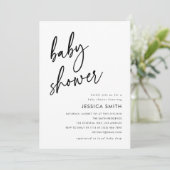 Invitation Baby Shower Minimaliste Moderne (Debout devant)