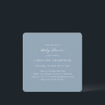 Invitation Baby shower minimaliste moderne Carré Dusty Blue<br><div class="desc">Invitation de Carré de Baby shower minimaliste moderne dans Dusty Blue</div>