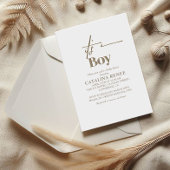 Invitation Baby shower minimaliste Or Chic