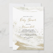 Invitation Baby shower minimaliste or simple (Devant)