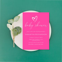 Baby shower minimaliste simple rose fille