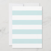 Invitation Baby shower Mint Green et Faux Gold Stripes (Dos)