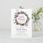 Invitation Baby shower Miracle de la petite couronne d'automn (Debout devant)