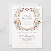 Invitation Baby shower Miracle de la petite couronne de fleur (Devant)