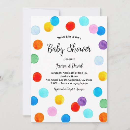 Invitation Baby Shower Mixte (Devant)