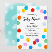 Invitation Baby Shower Mixte (Devant / Derrière)
