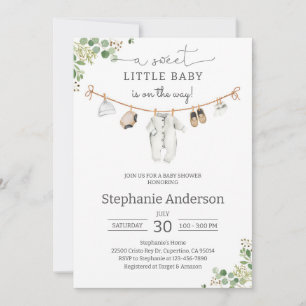 Invitation Baby-Shower Mixte