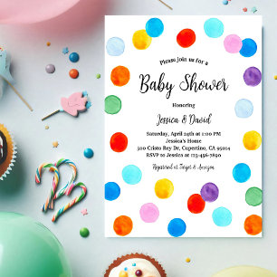 Invitation Baby Shower Mixte