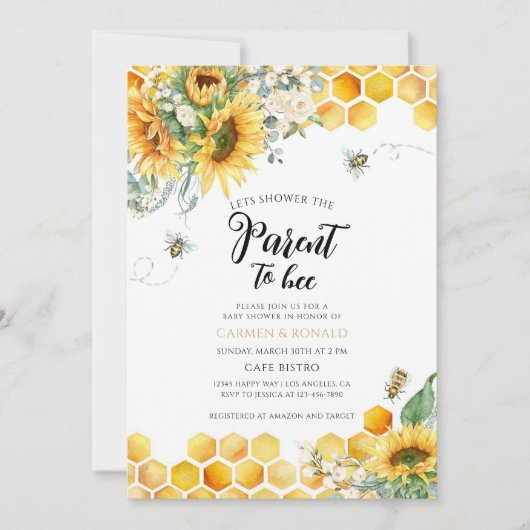 Invitation Baby Shower Mixte (Devant)
