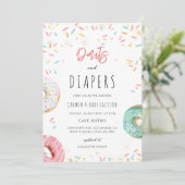 Invitation Baby-Shower Mixte pour l'Arrivée de Bébé sur le Th (Debout devant)