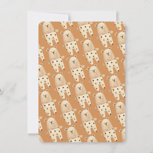 Invitation Baby shower mobile Boho Bear Moon (Dos)