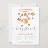 Invitation Baby shower mobile Boho Fox (Devant)