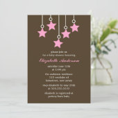 Invitation Baby shower mobile Brown et rose (Debout devant)
