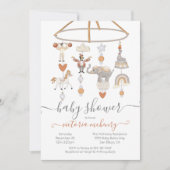 Invitation Baby shower mobile Circus Animaux (Devant)