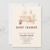 Invitation Baby shower mobile de la pépinière Boho (Devant)