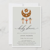 Invitation Baby shower mobile Earthouse Bohemian Moon (Devant)