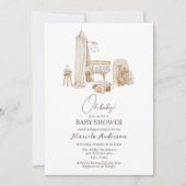 Invitation Baby shower mobile moderne Boho Nursery (Devant)