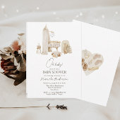 Invitation Baby shower mobile moderne Boho Nursery