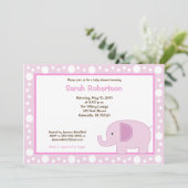 Invitation Baby shower Mod Elephant Jungle Dot 5x7 (Debout devant)
