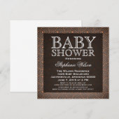 Invitation Baby shower Mod Swirls, Coral (Devant / Derrière)