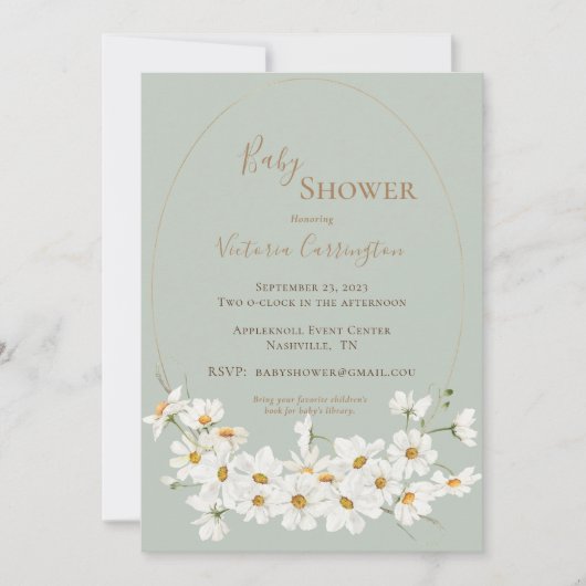 Invitation Baby shower modèle (Devant)