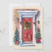 Invitation baby shower modèle modifiable à la maison de noël (Dos)