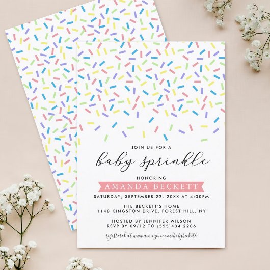 Invitation Baby shower Moder Sprinkl
