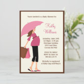 Invitation Baby shower moderne (Debout devant)