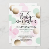 Invitation Baby shower moderne (Devant / Derrière)