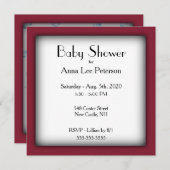 Invitation Baby shower moderne (Devant / Derrière)