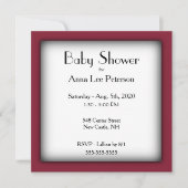 Invitation Baby shower moderne (Devant)