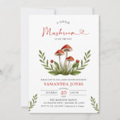 Invitation Baby shower moderne Arch Little Mushroom (Devant)