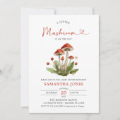 Invitation Baby shower moderne Arch Little Mushroom (Devant)