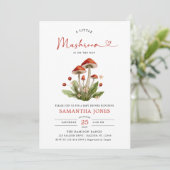 Invitation Baby shower moderne Arch Little Mushroom (Debout devant)