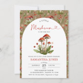 Invitation Baby shower moderne Arch Little Mushroom (Devant)