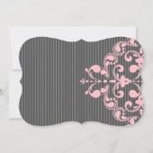 Invitation Baby shower moderne Belly Silhouette Lace Invitati (Dos)
