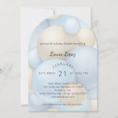 Invitation Baby shower moderne Blue Balloons (Devant)