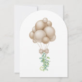 Invitation Baby shower moderne Boho Balloons (Dos)