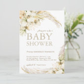 Invitation Baby shower moderne Boho genre neutre (Debout devant)