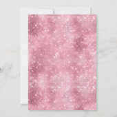 Invitation Baby shower moderne Boho rose floral papillon fill (Dos)