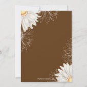 Invitation Baby shower moderne Brown et blanc Gerbera Daisy (Dos)