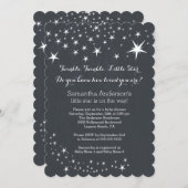 Invitation Baby shower moderne Chalkboard Star (Devant / Derrière)