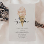 Invitation Baby shower moderne chic à l'aquarelle glace