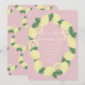 Invitation Baby shower moderne Citrus Citrus Bunch Wreath Gir (Devant / Derrière)