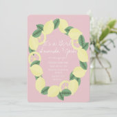 Invitation Baby shower moderne Citrus Citrus Bunch Wreath Gir (Debout devant)