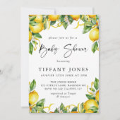 Invitation Baby shower moderne Citrus Lemon (Devant)
