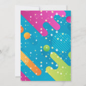 Invitation Baby shower moderne coloré Blue Elephant (Dos)