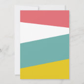 Invitation Baby shower moderne coloré géométrique Couple (Dos)